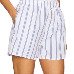 DONNI. Blue and White Striped Lounge boxer